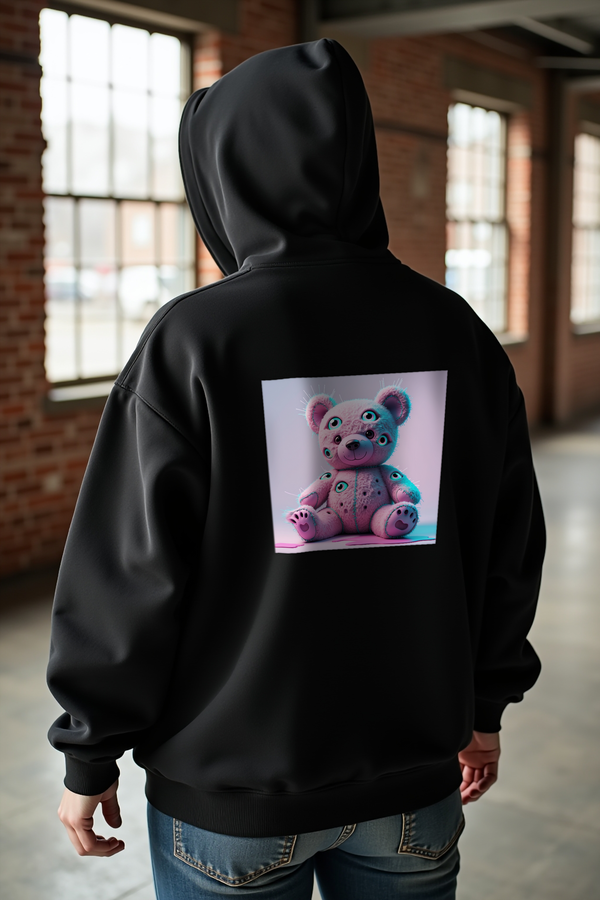 Stitch Bear hoodie mockup black back