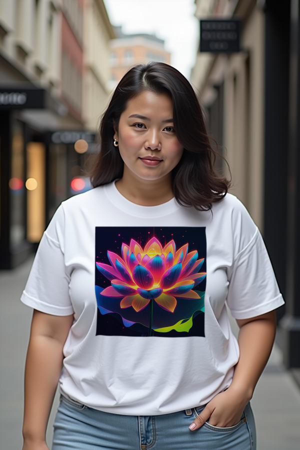Neon Lotus T-Shirt - White