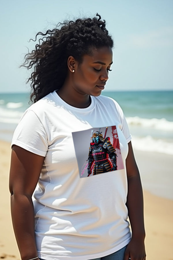 Cyber Tsukumogami T-Shirt mockup — white