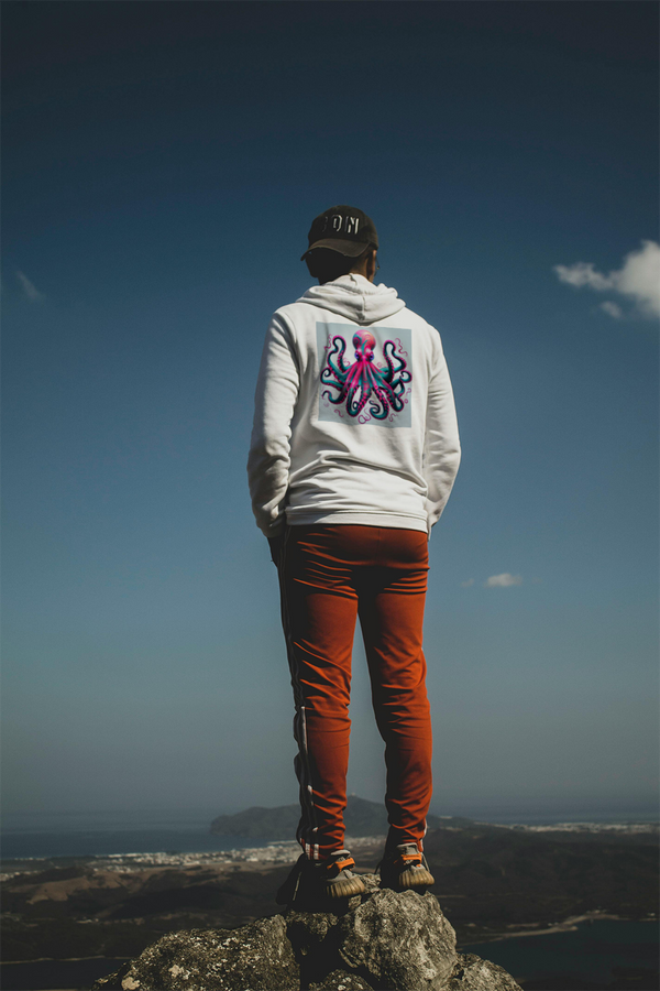 Psychedelic Octopus Hoodie Back View