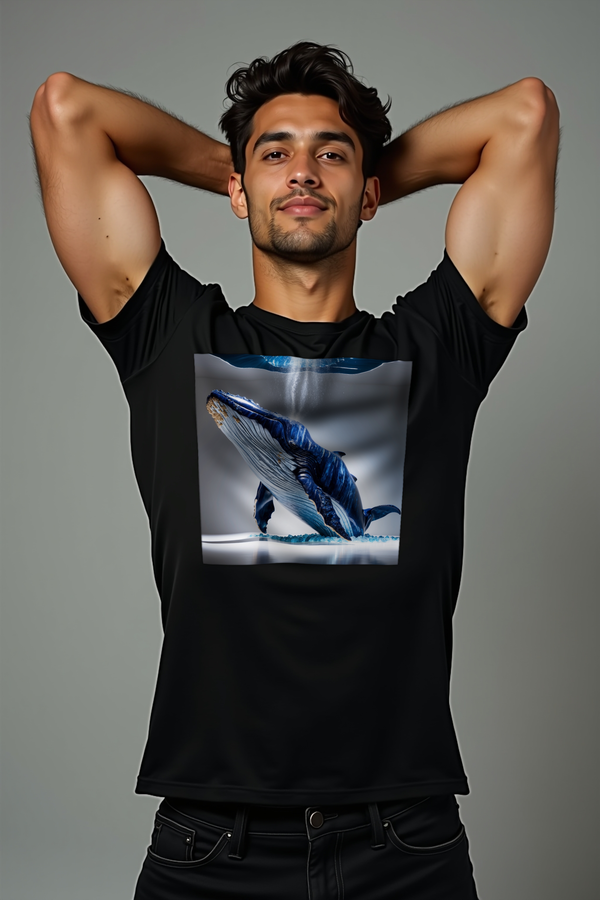 tshirt-8000-black-middle-eastern-muscular-stretching-arms-up-front-right-45