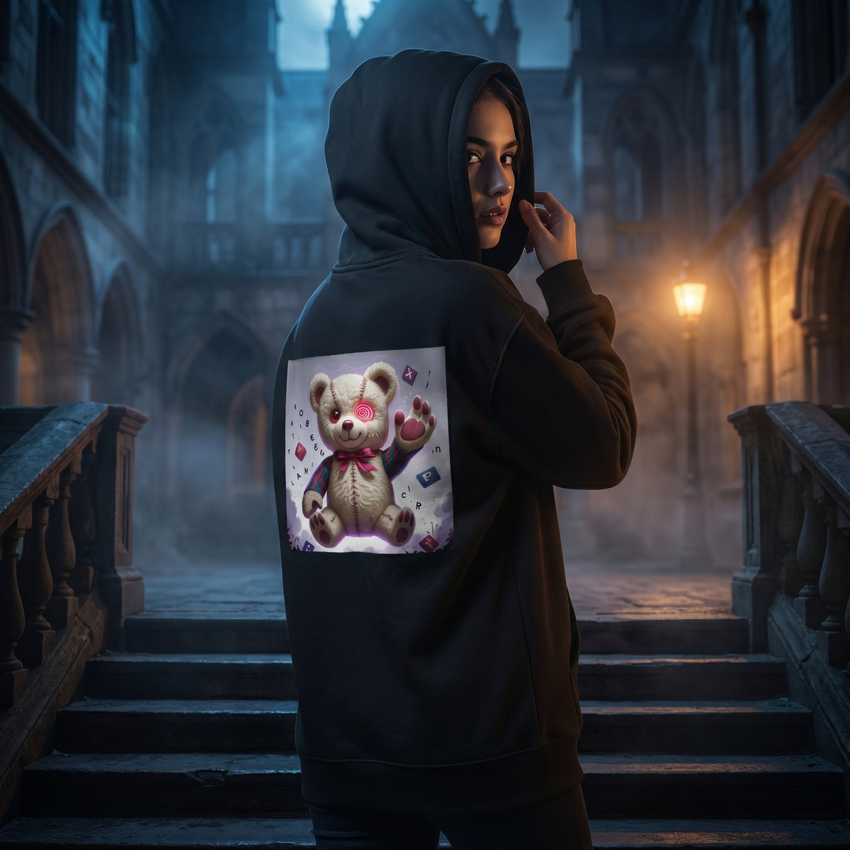 Possessed Teddy Bear Unisex Hoodie - UGC carousel image