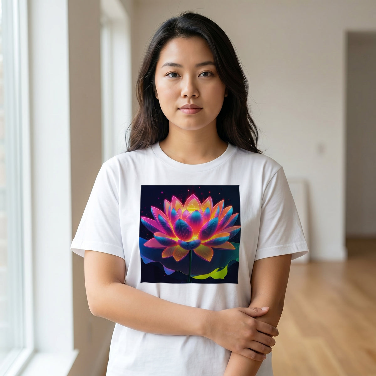 Neon Lotus T-Shirt - UGC carousel slide 5