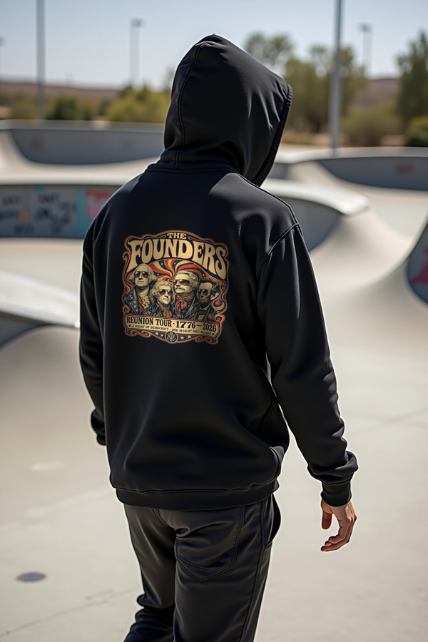 Founders Reunion Tour Hoodie - black mannequin back view