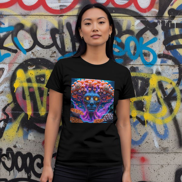 Coral Reef Entity T-Shirt Mockup Black