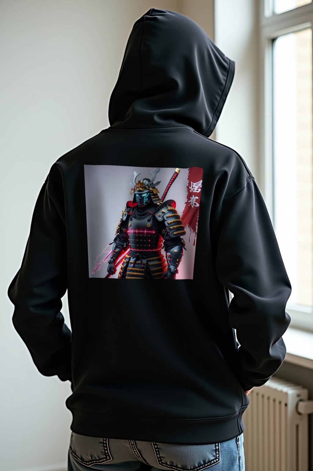 Cyber Tsukumogami hoodie black mannequin variant