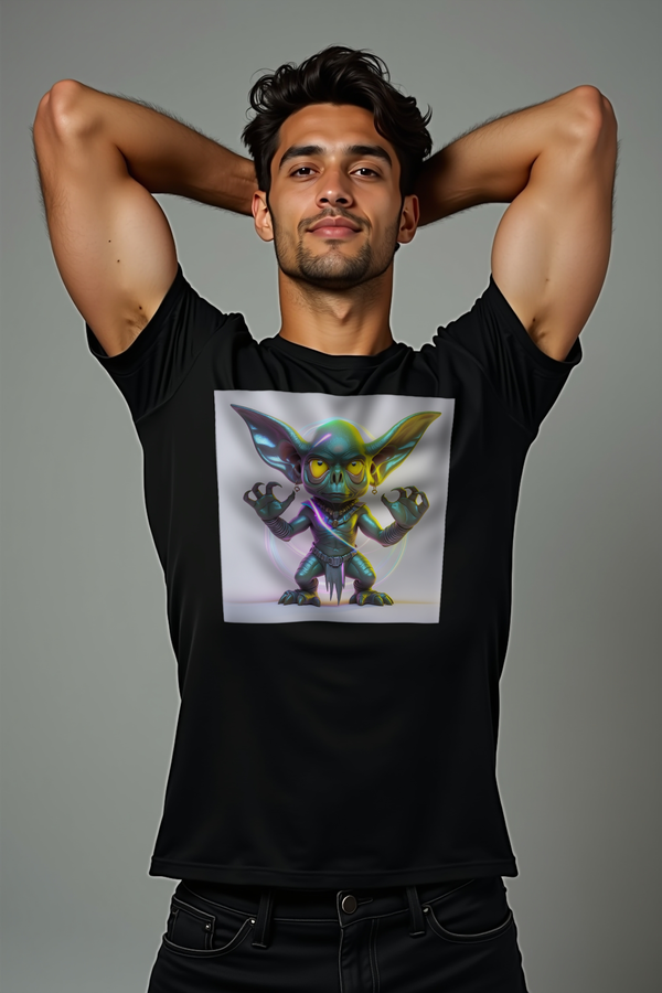 Hopkinsville Goblin tee black mannequin stretching