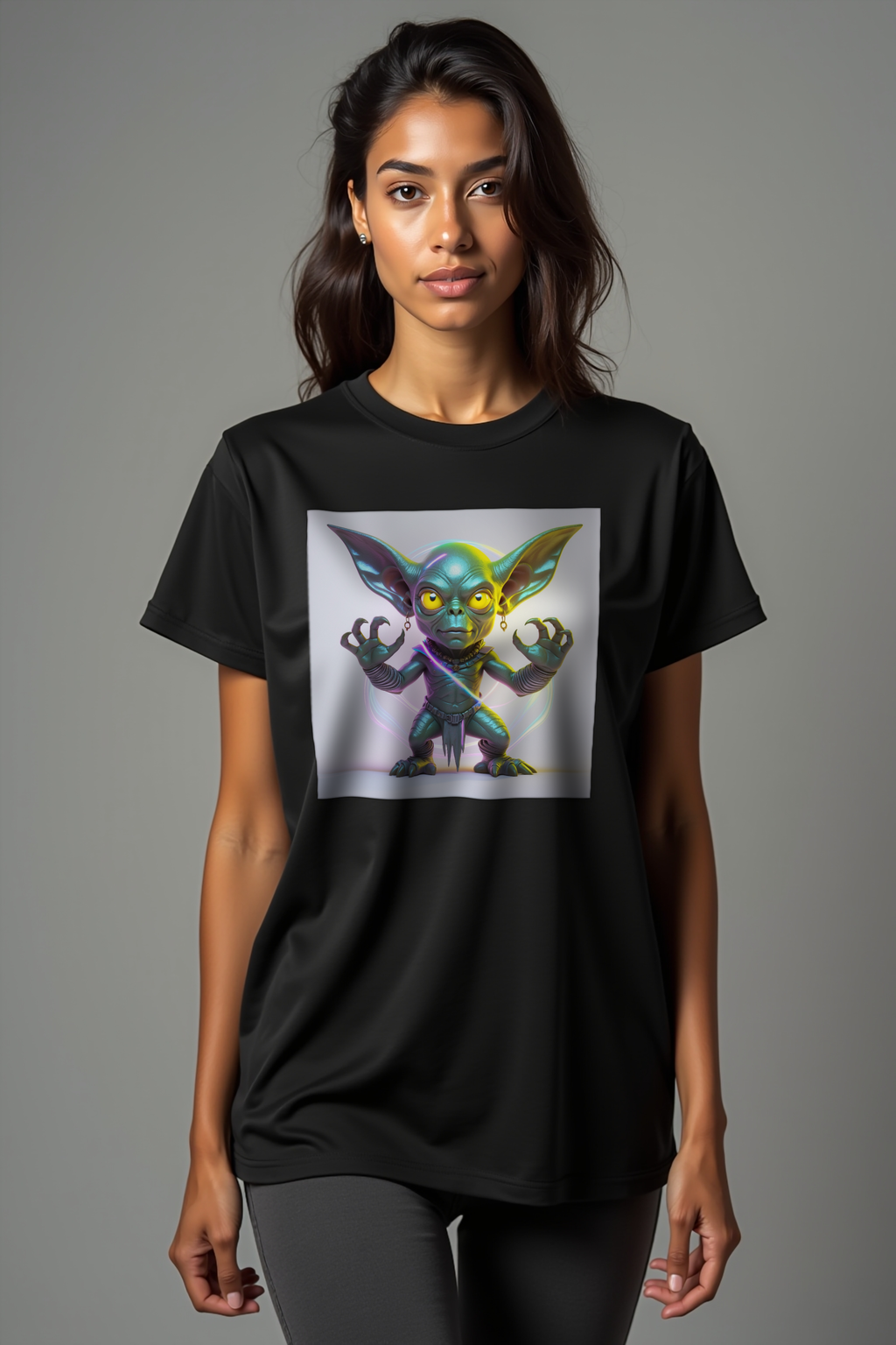 Hopkinsville Goblin tee black mannequin walking
