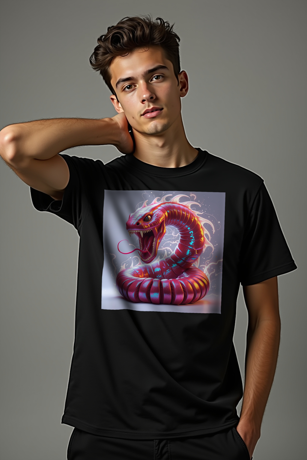 Mongolian Death Worm tee black studio