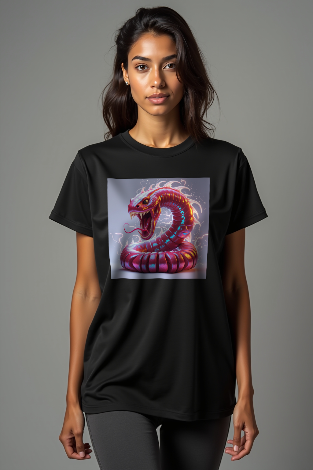 Mongolian Death Worm tee black walking