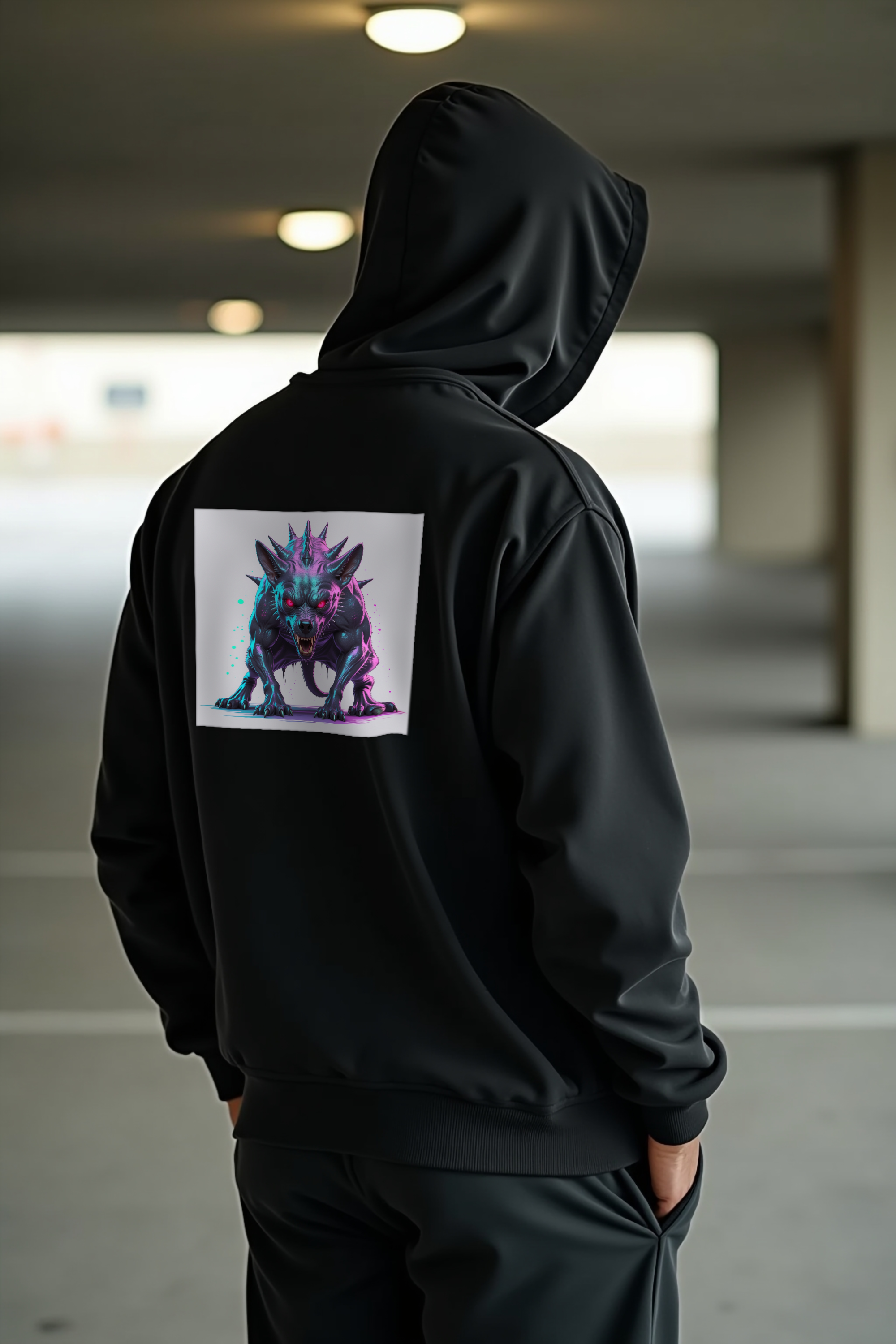 Chupacabra hoodie black mannequin