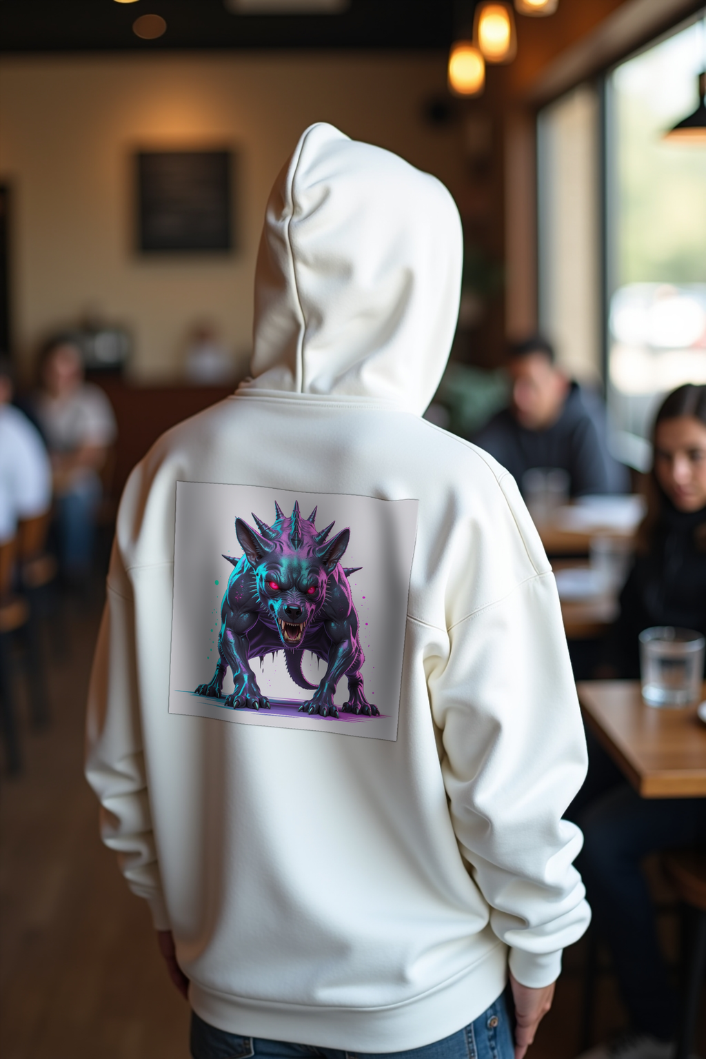 Chupacabra hoodie white mannequin