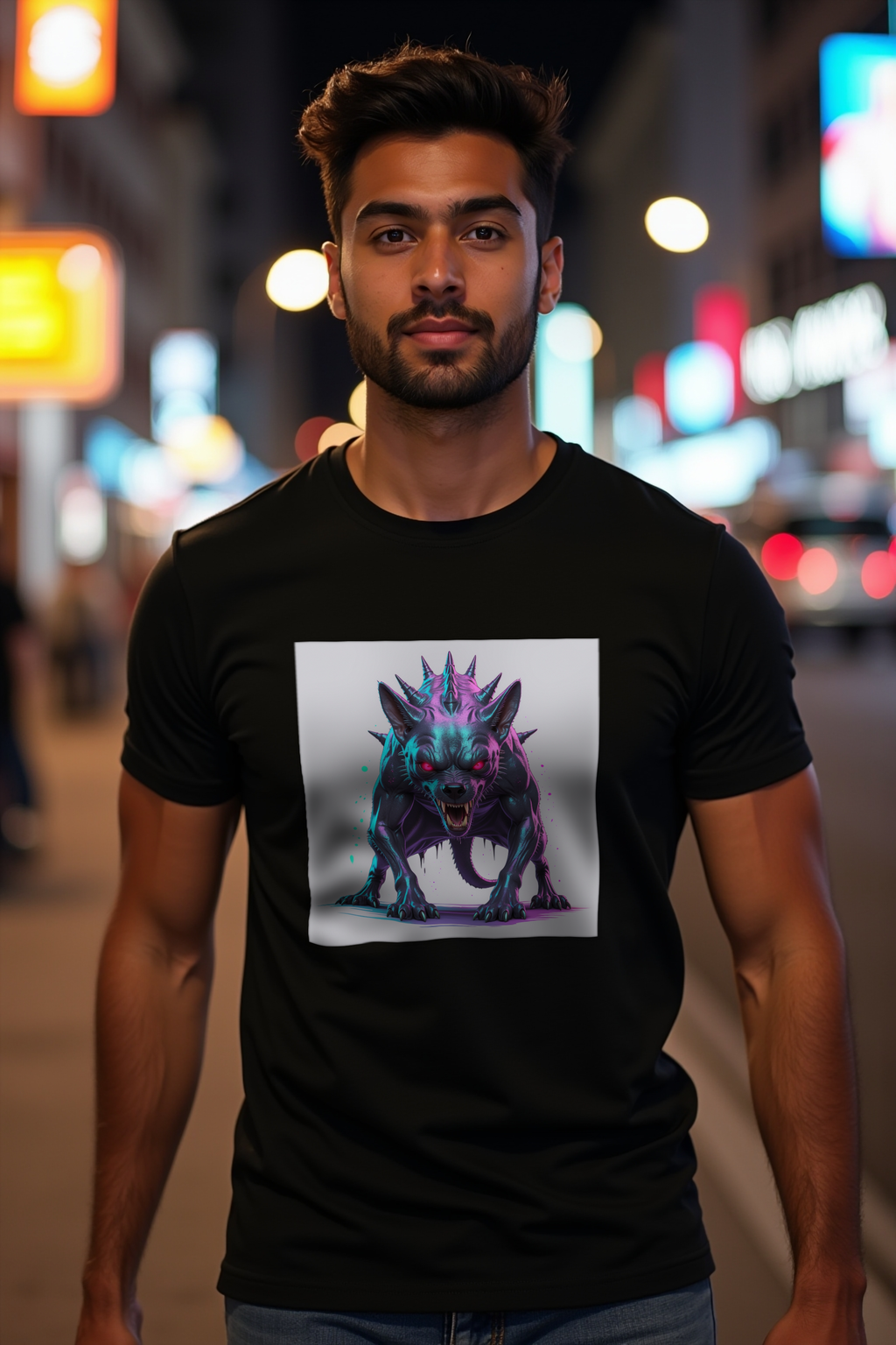 Chupacabra tee black walking