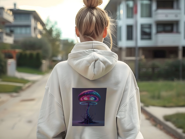 Cosmic Psilocybin Portal Hoodie - Back Black