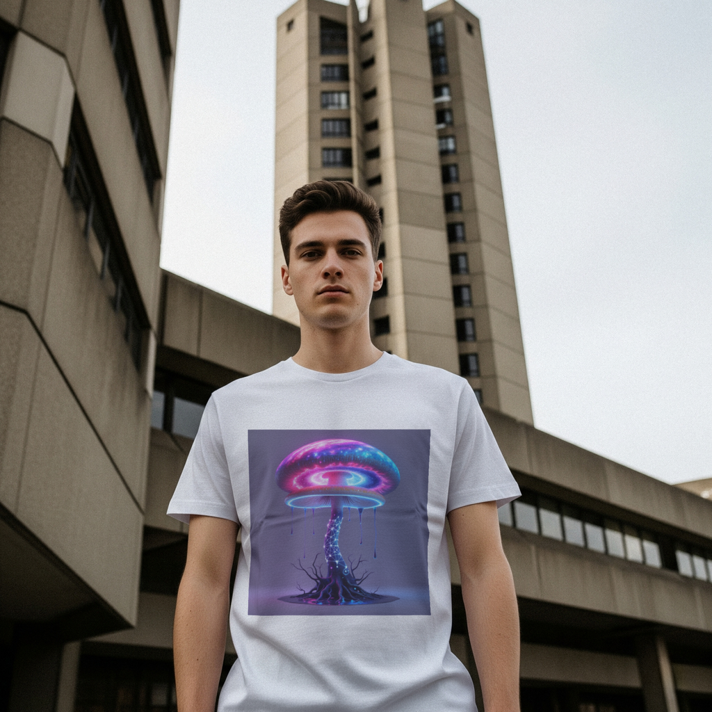 Cosmic Psilocybin Portal T-Shirt - Front White