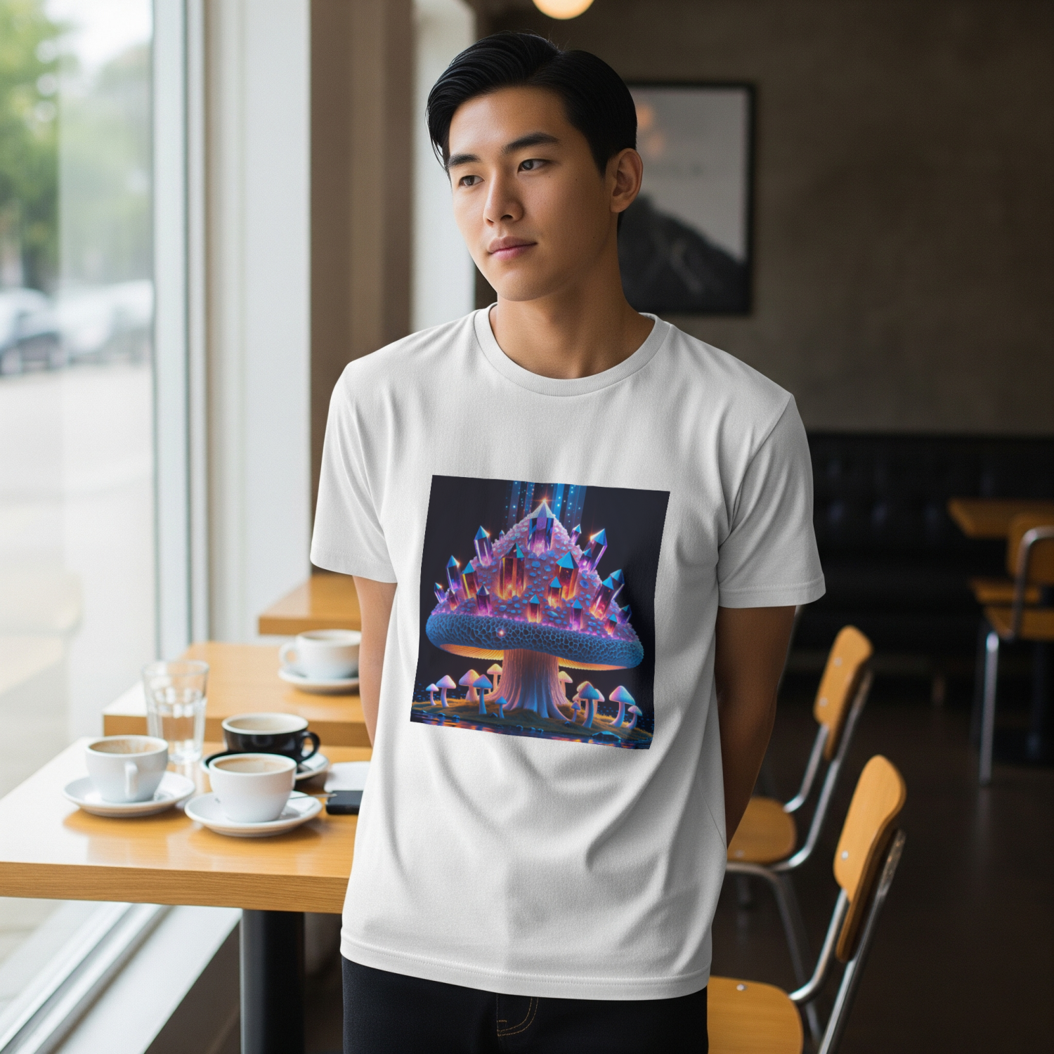 Crystal Morel Cathedral tee front v2 — white