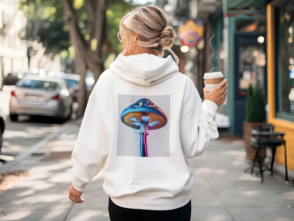 Mycelium Brain Network hoodie back v2 — alt