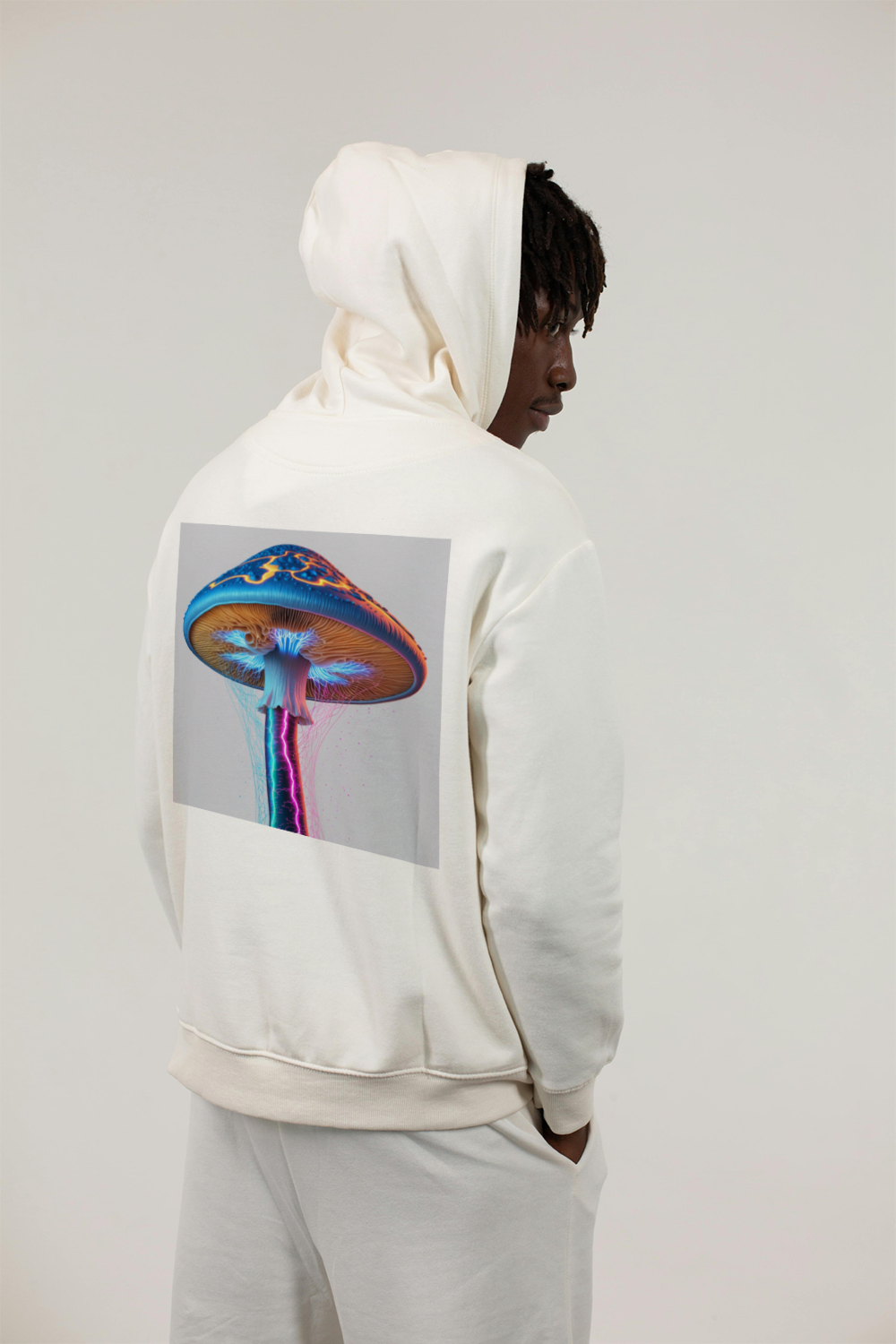 Mycelium Brain Network hoodie back v2 — primary