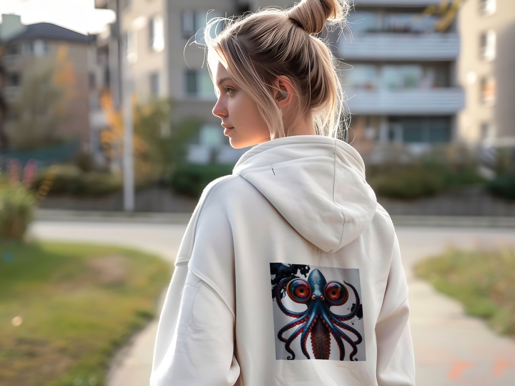 Giant Squid Hoodie Back View Alt