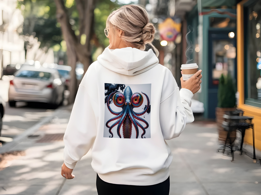 Giant Squid Hoodie Back View
