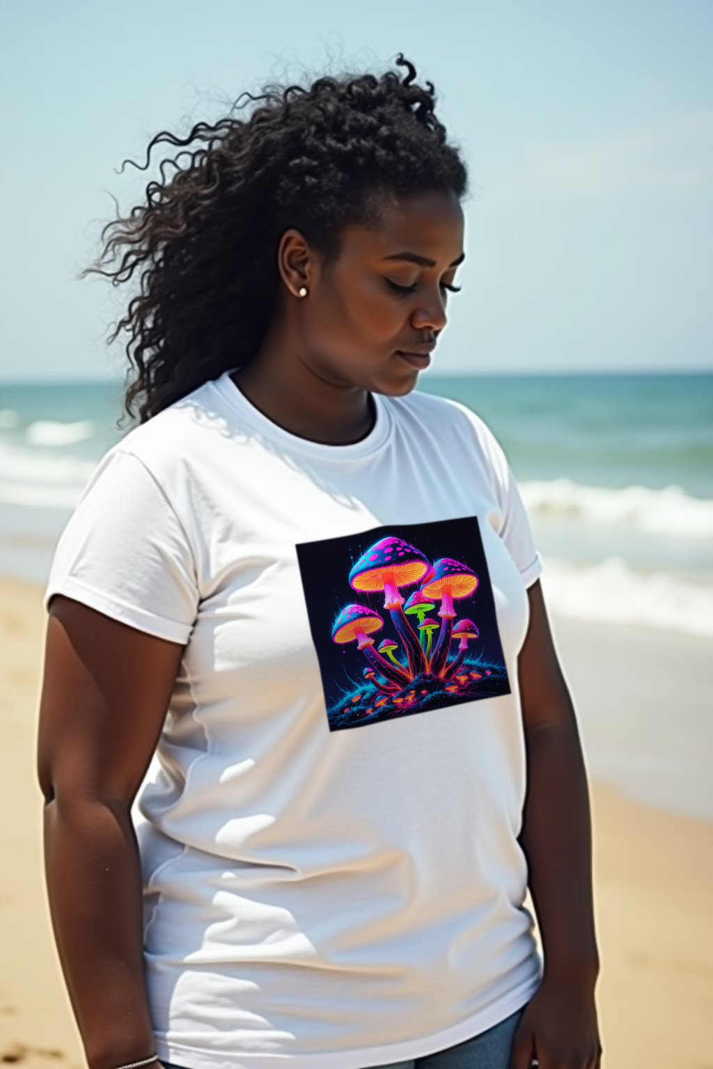 Glow Fungi Tee - White