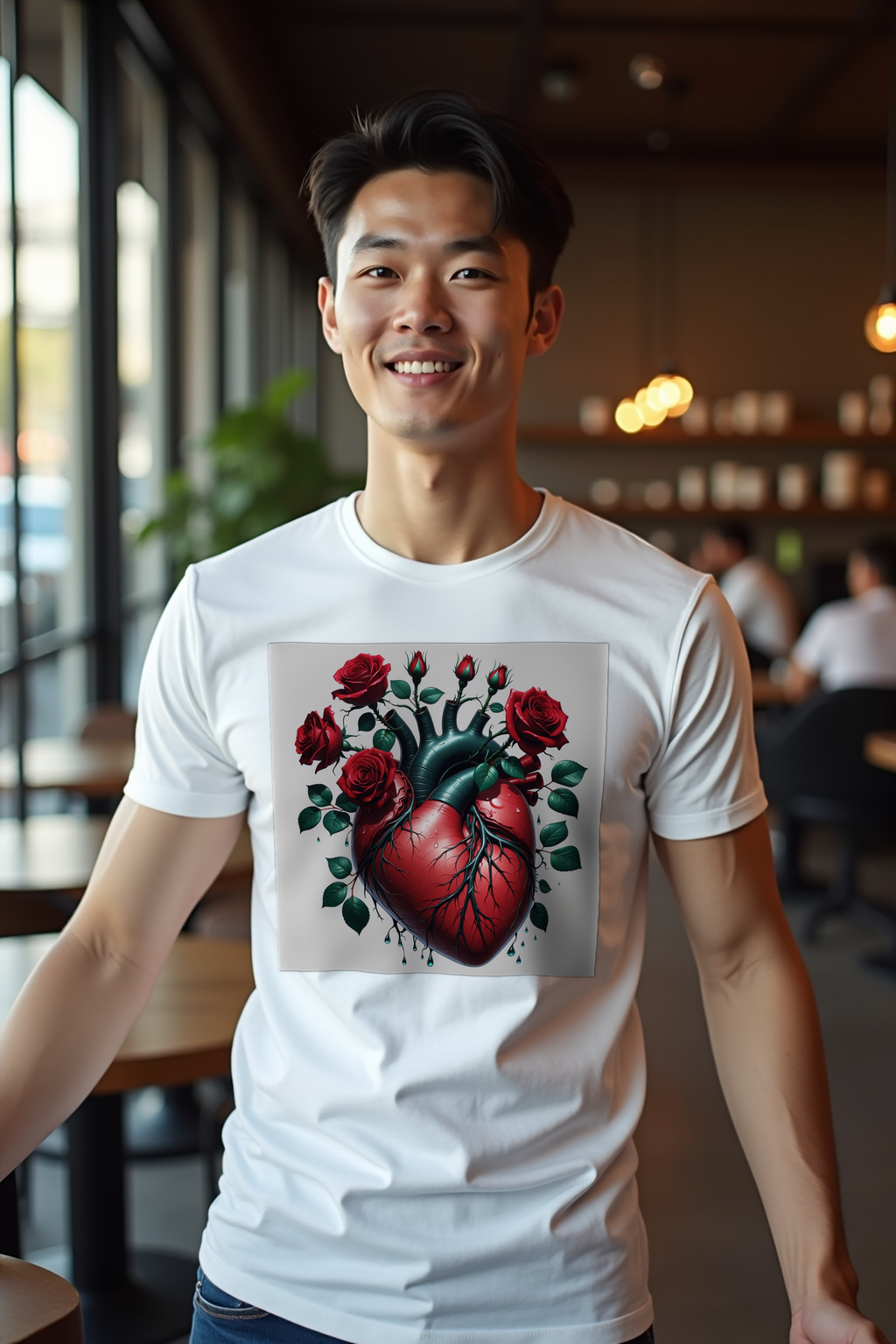 Thorned Heart tee - white front featured