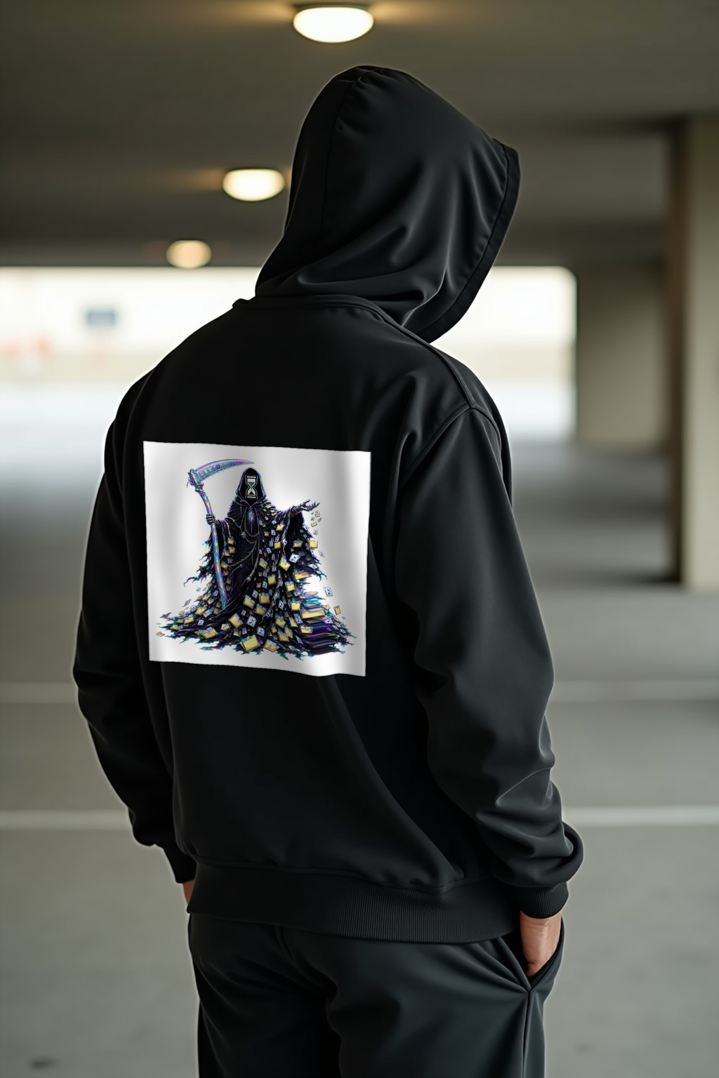 The Hourglass Reaper hoodie black