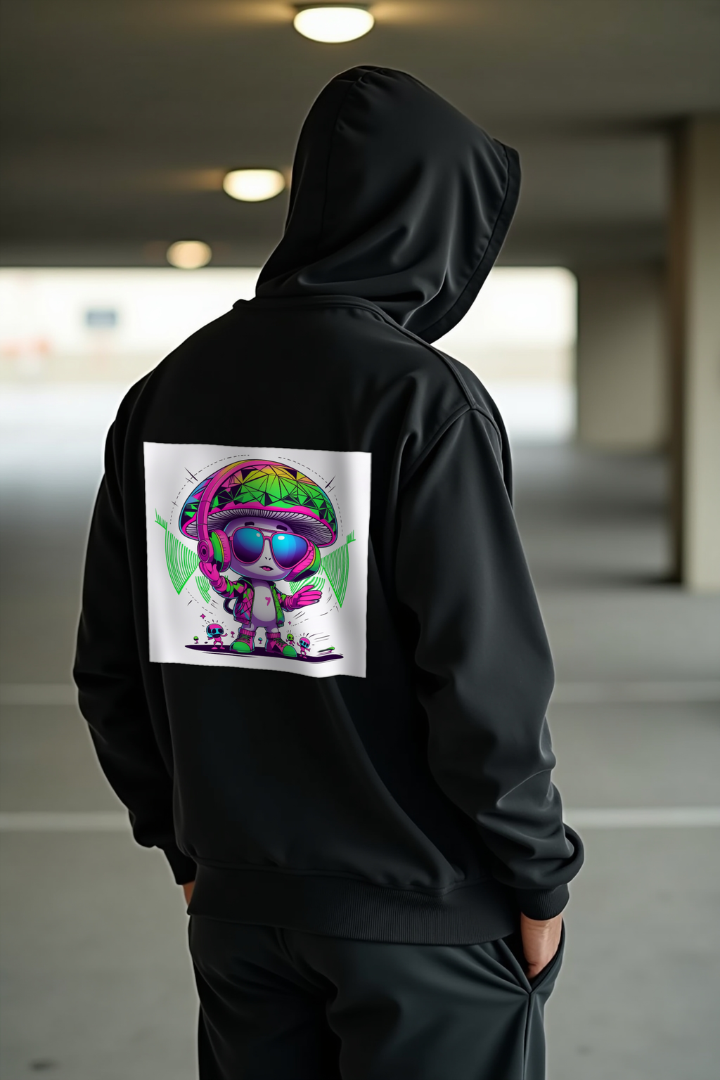 Mycelium Mirage Hoodie mockup 1
