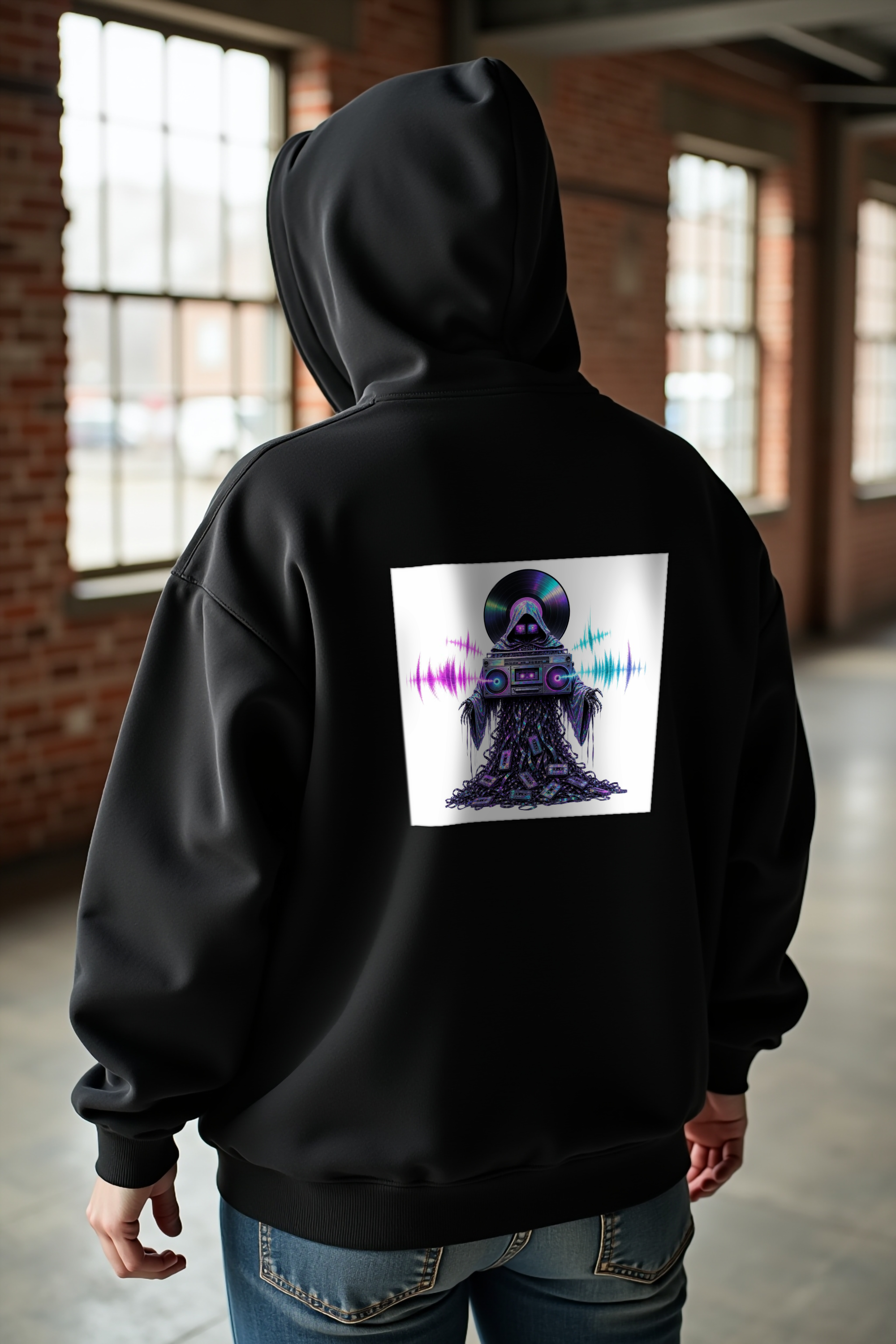 The Boombox Phantom hoodie white