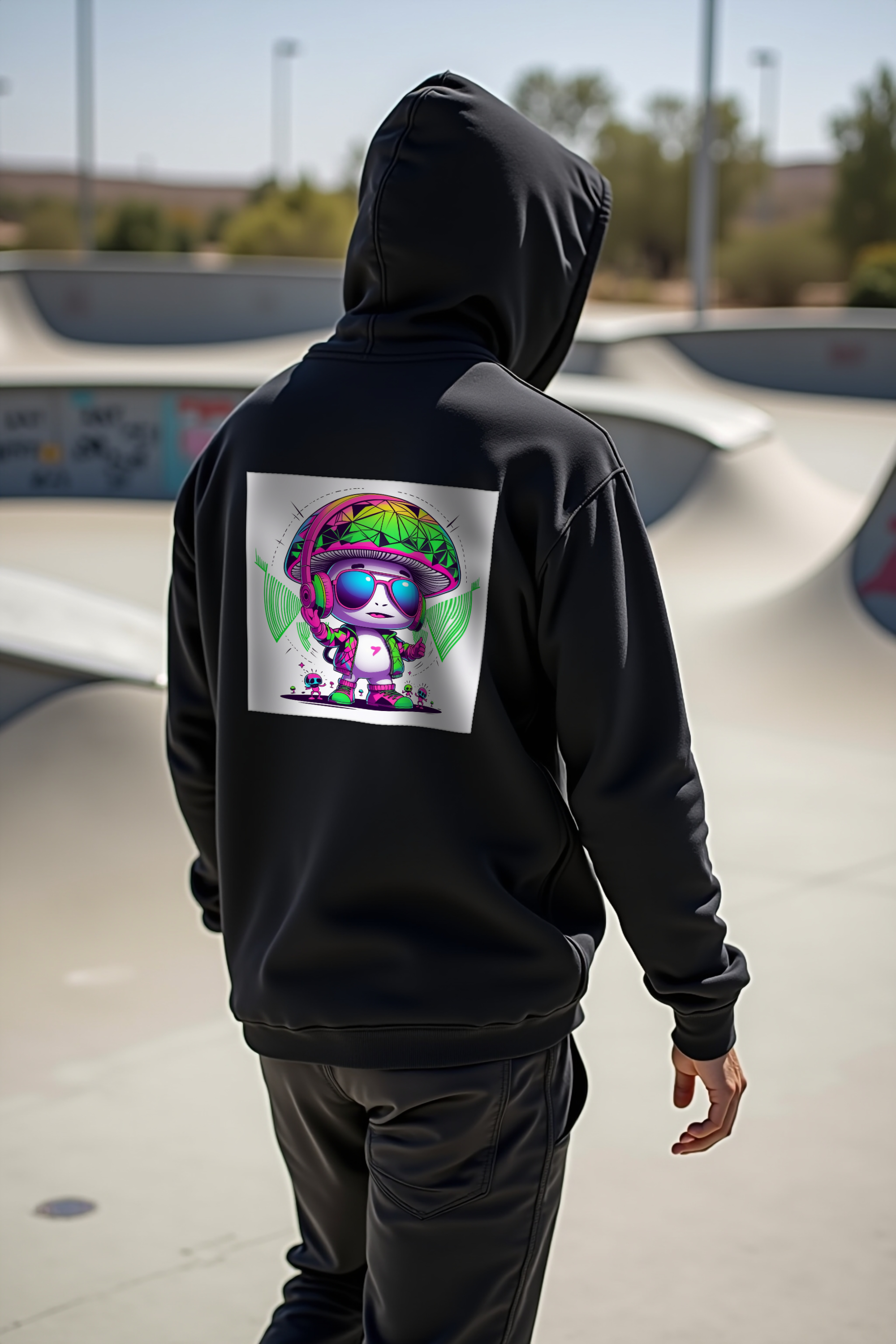 Mycelium Mirage Hoodie mockup 2
