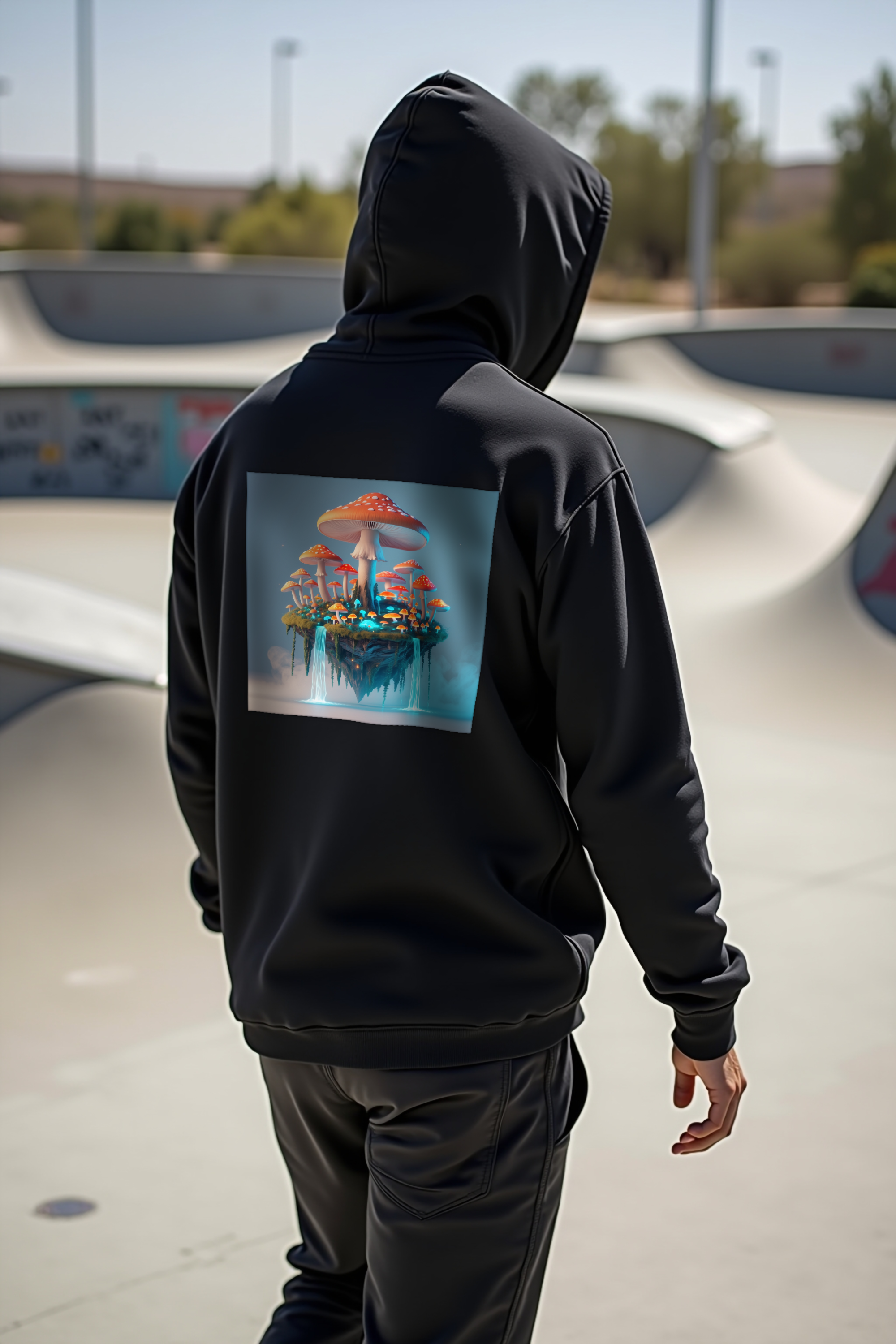 Mycelium Mirage Hoodie mockup 2