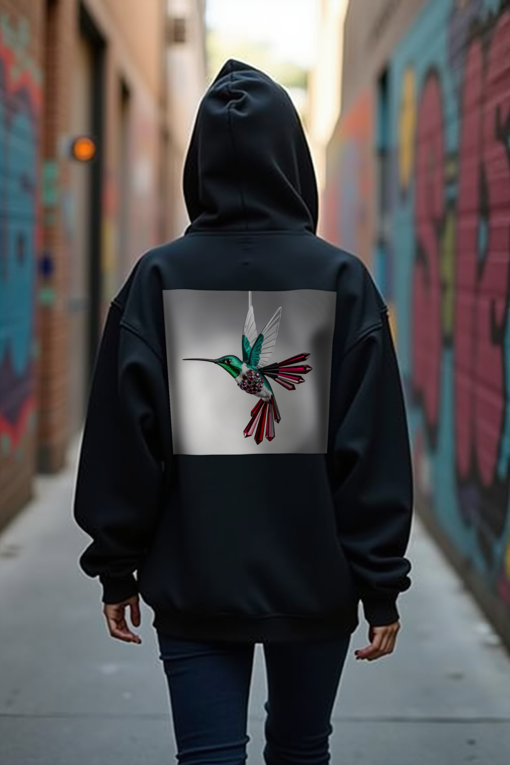 Alexandrite Hummingbird Hoodie - lifestyle 2
