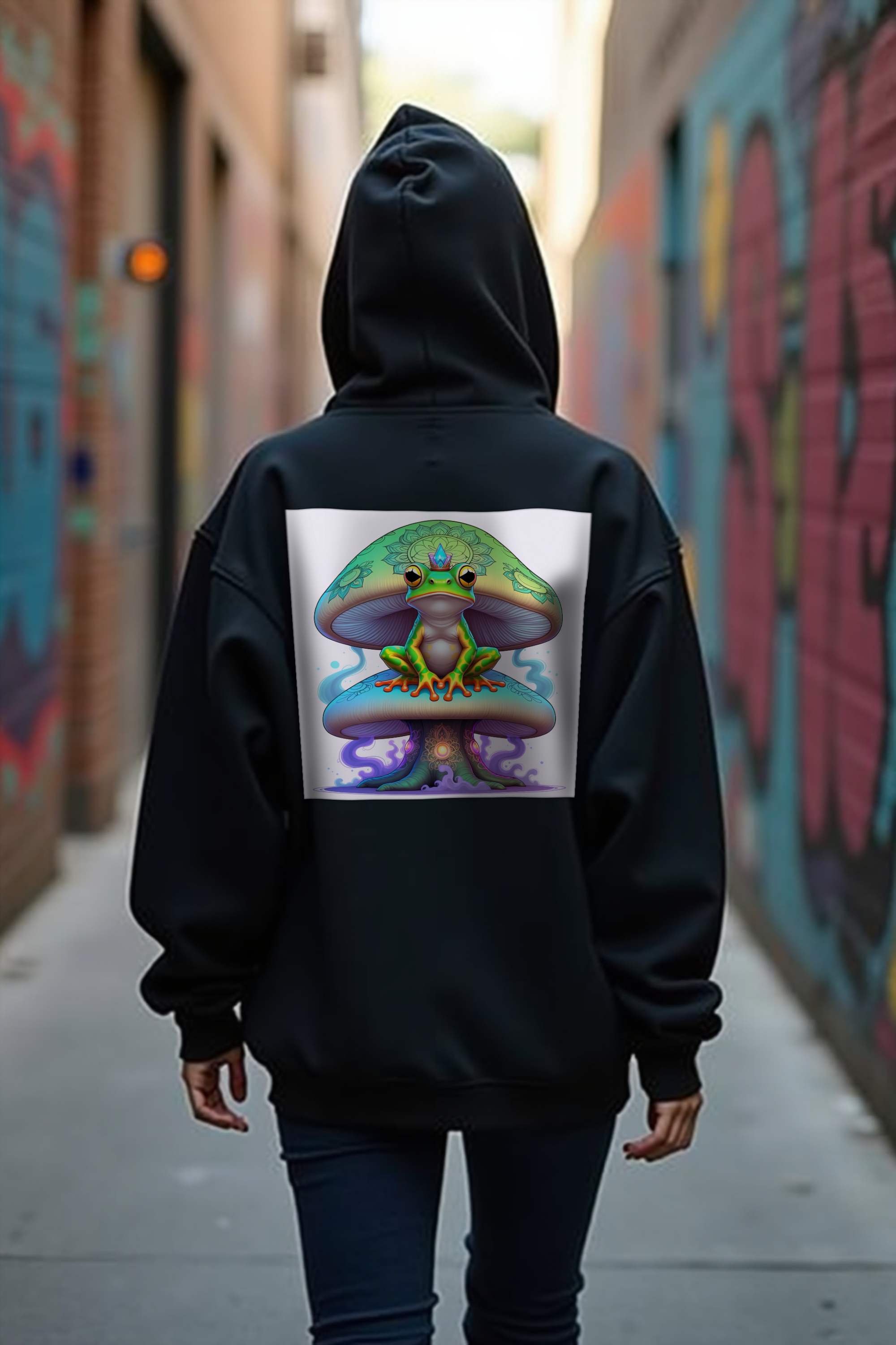 Mycelium Mirage Hoodie mockup 2