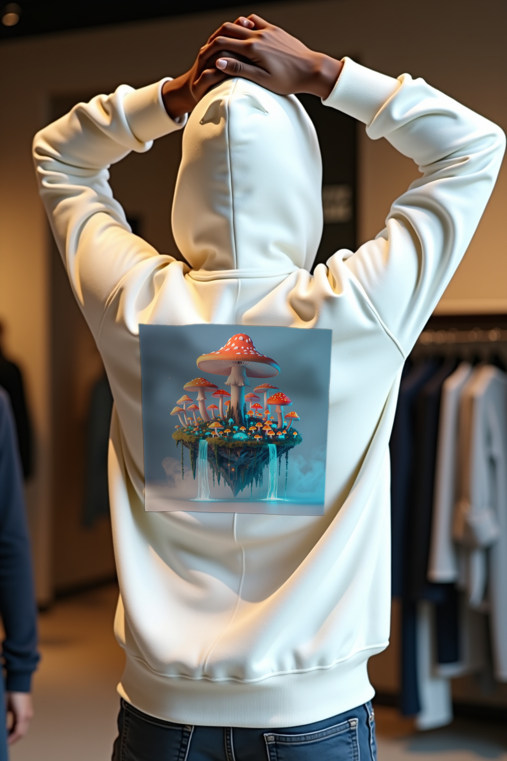 Mycelium Mirage Hoodie mockup 4