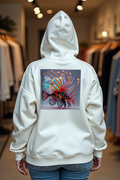Bioluminescent Lionfish hoodie white back