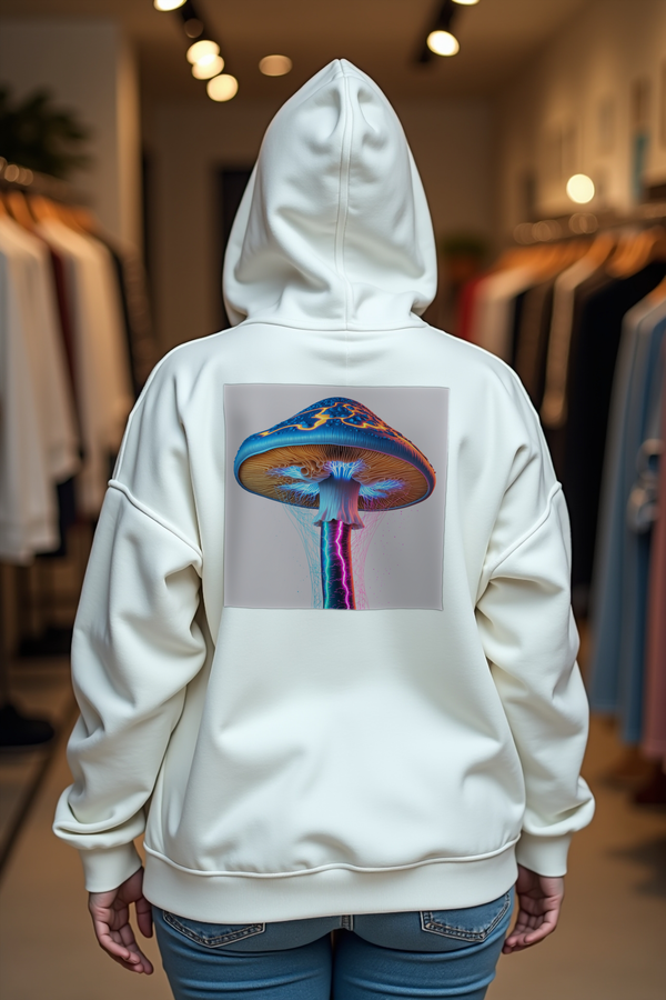 Mycelium Brain hoodie white
