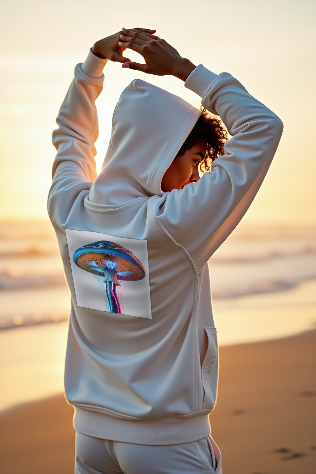 Mycelium Brain hoodie white