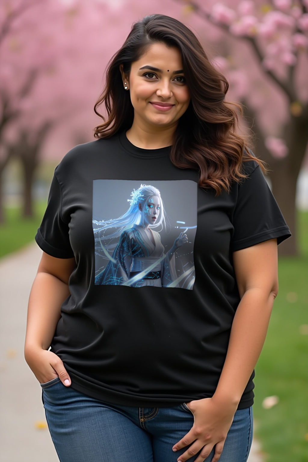 Cryo Yuki-Onna T-Shirt mockup — black