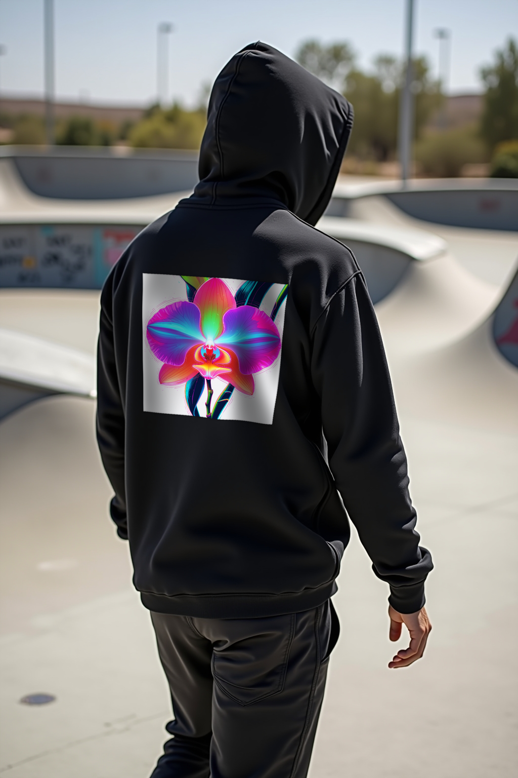 Prism Orchid Hoodie Black
