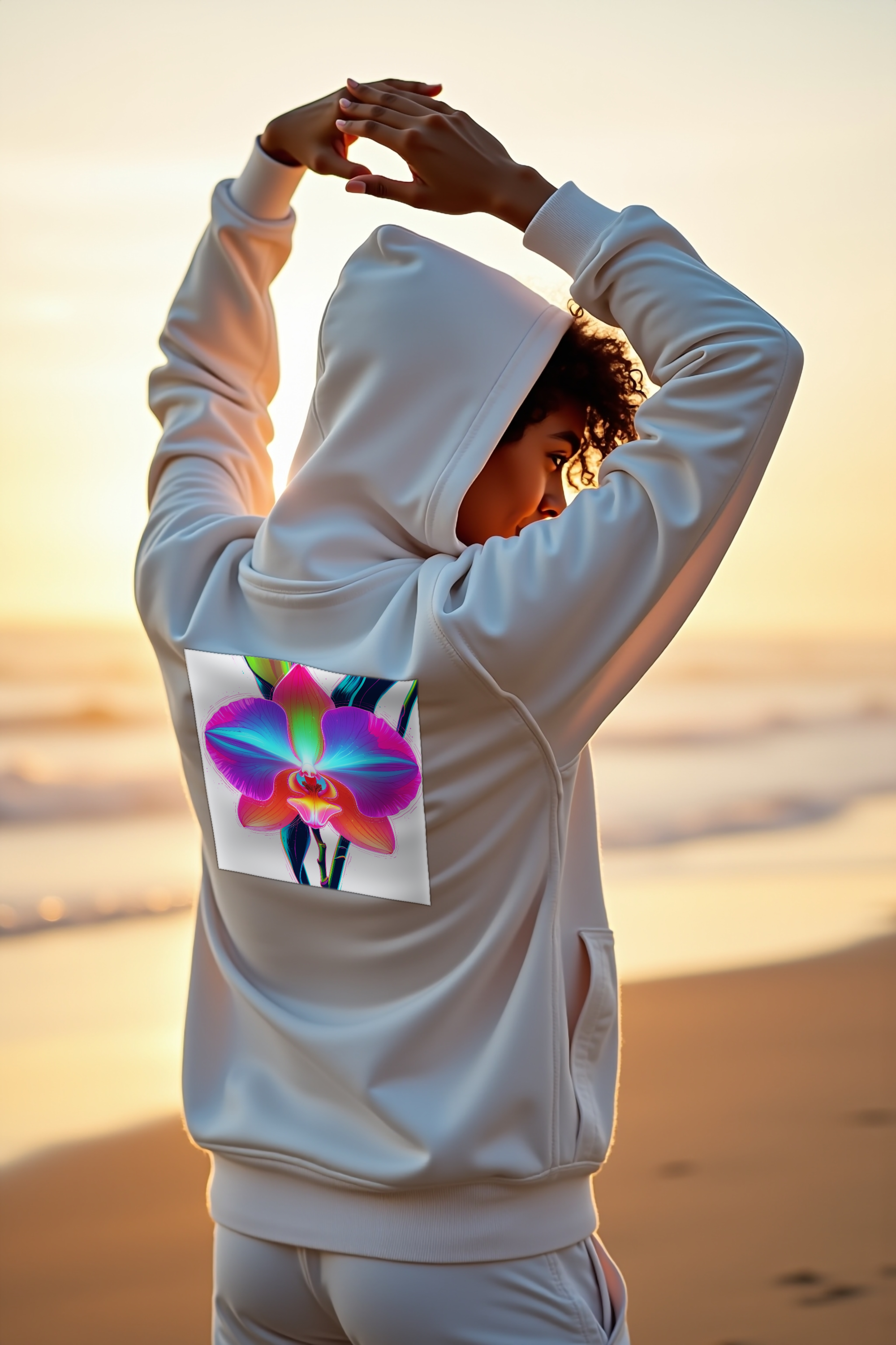 Prism Orchid Hoodie White