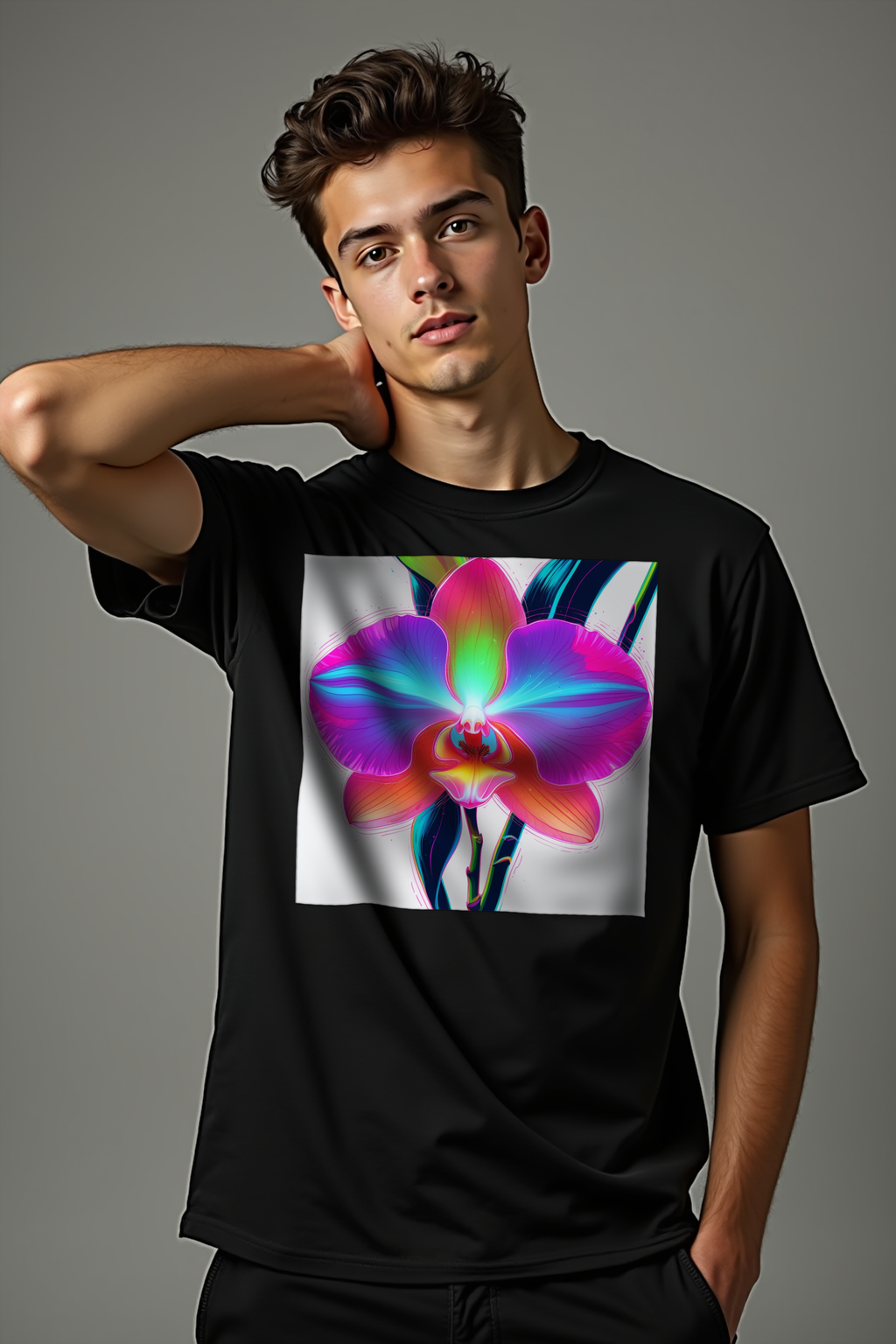 Prism Orchid Tee Black