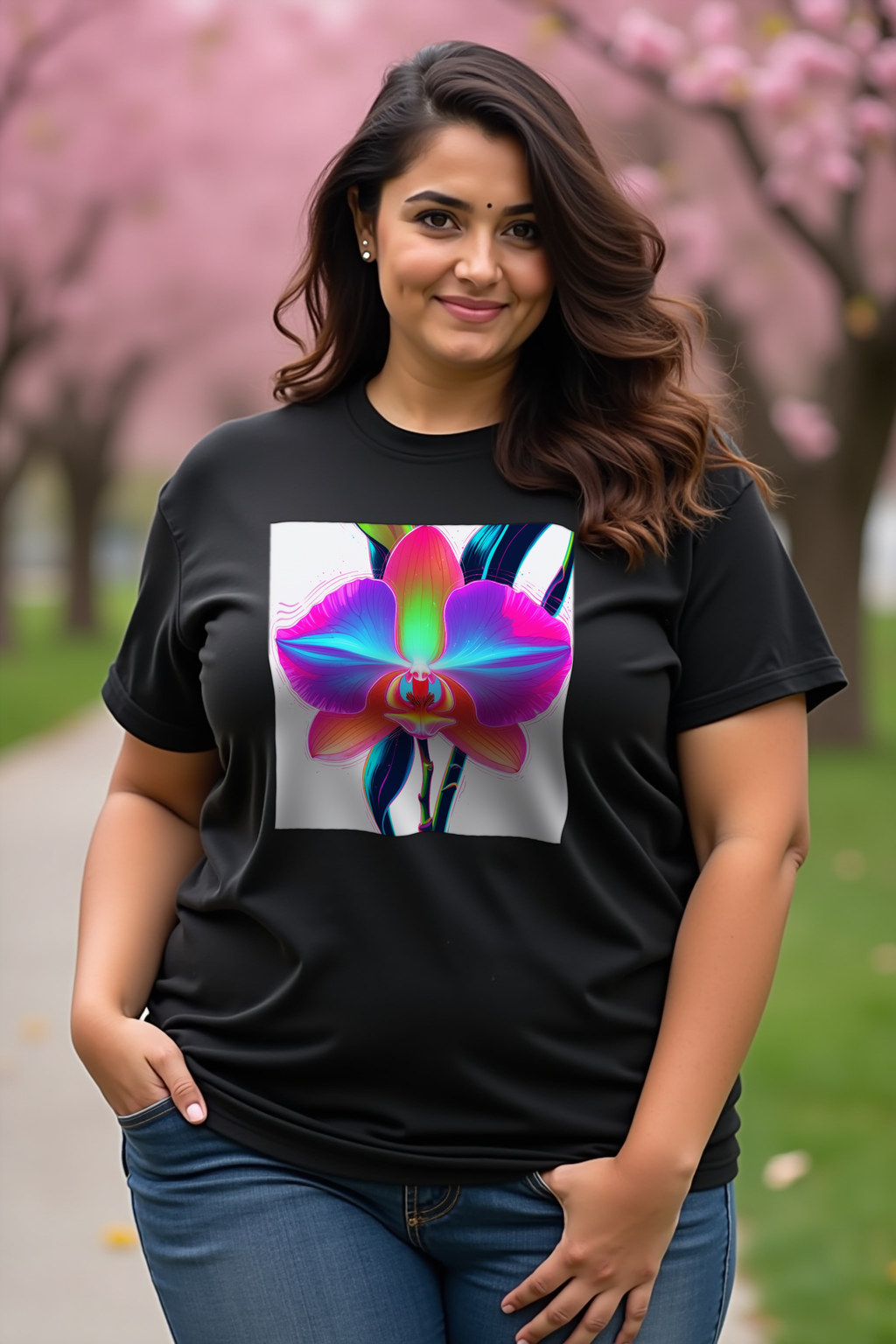 Prism Orchid Tee Black 2