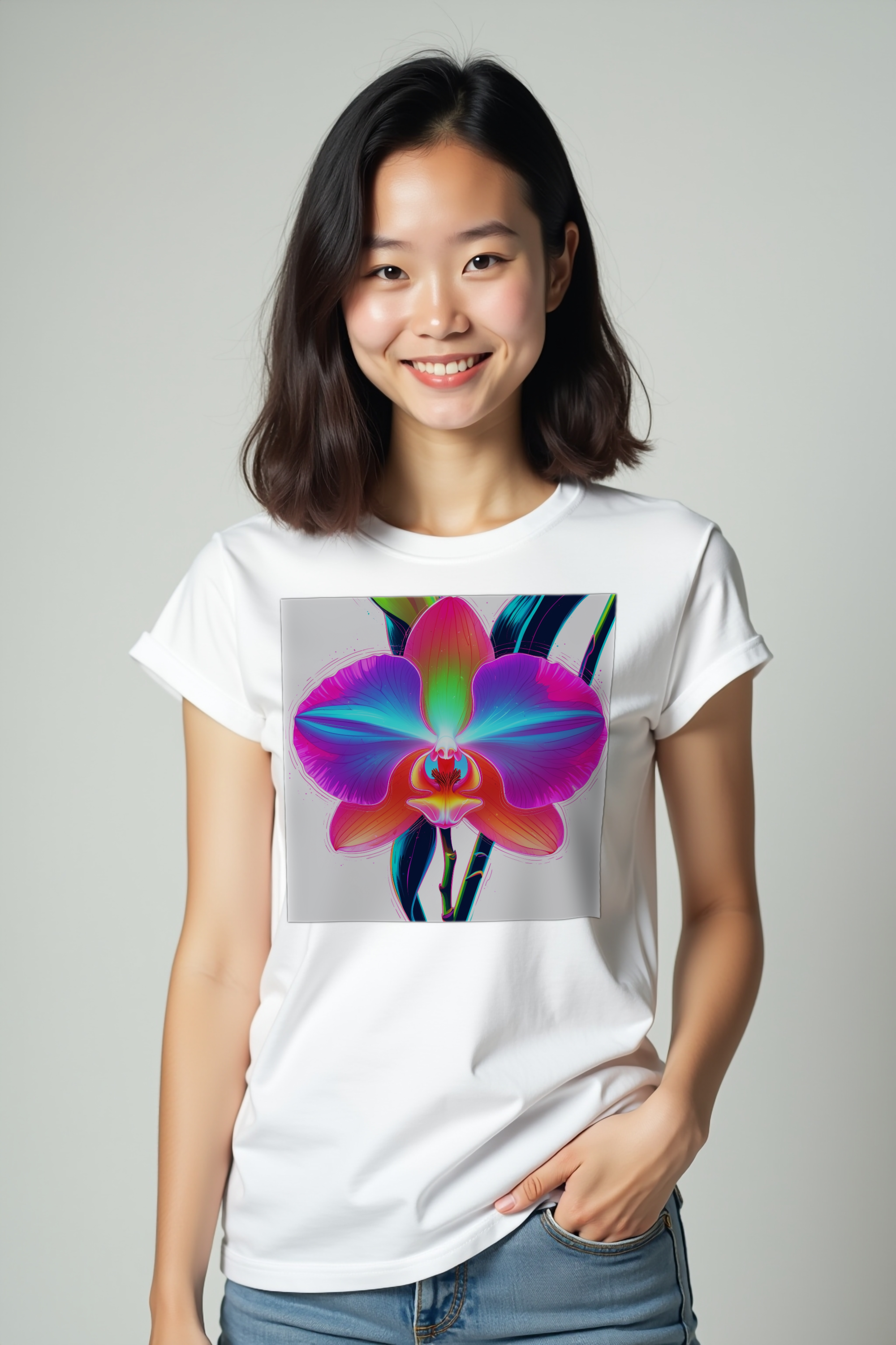 Prism Orchid Tee White 2