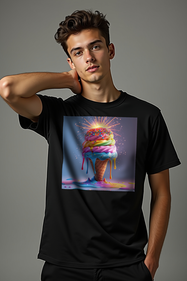 Sundae Supernova Tee Black front studio