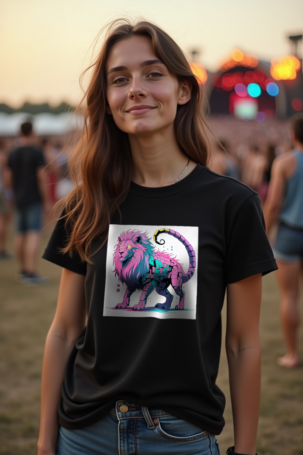 Glitch Manticore tee black front 45