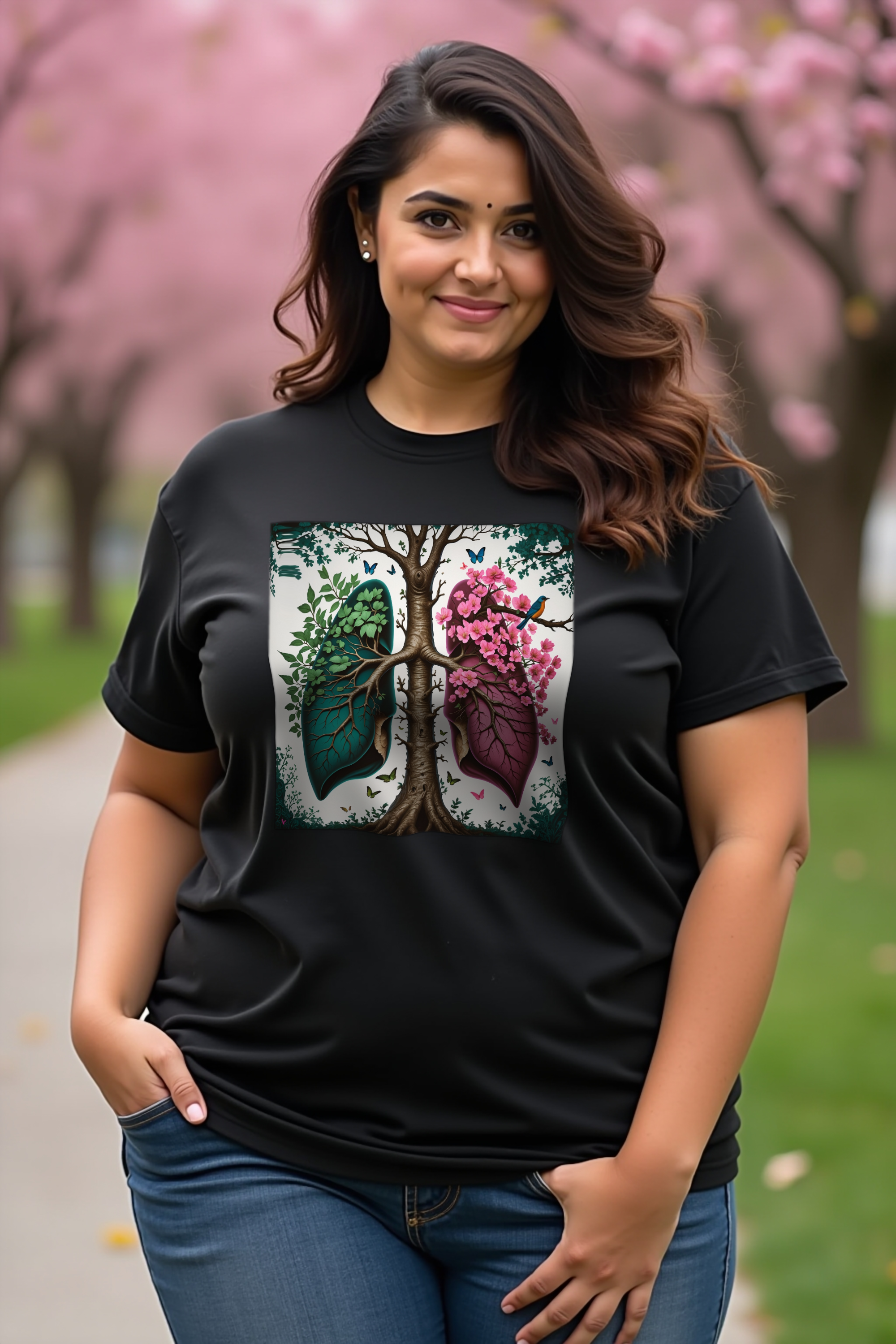 Arboreal Lungs tshirt black front-45