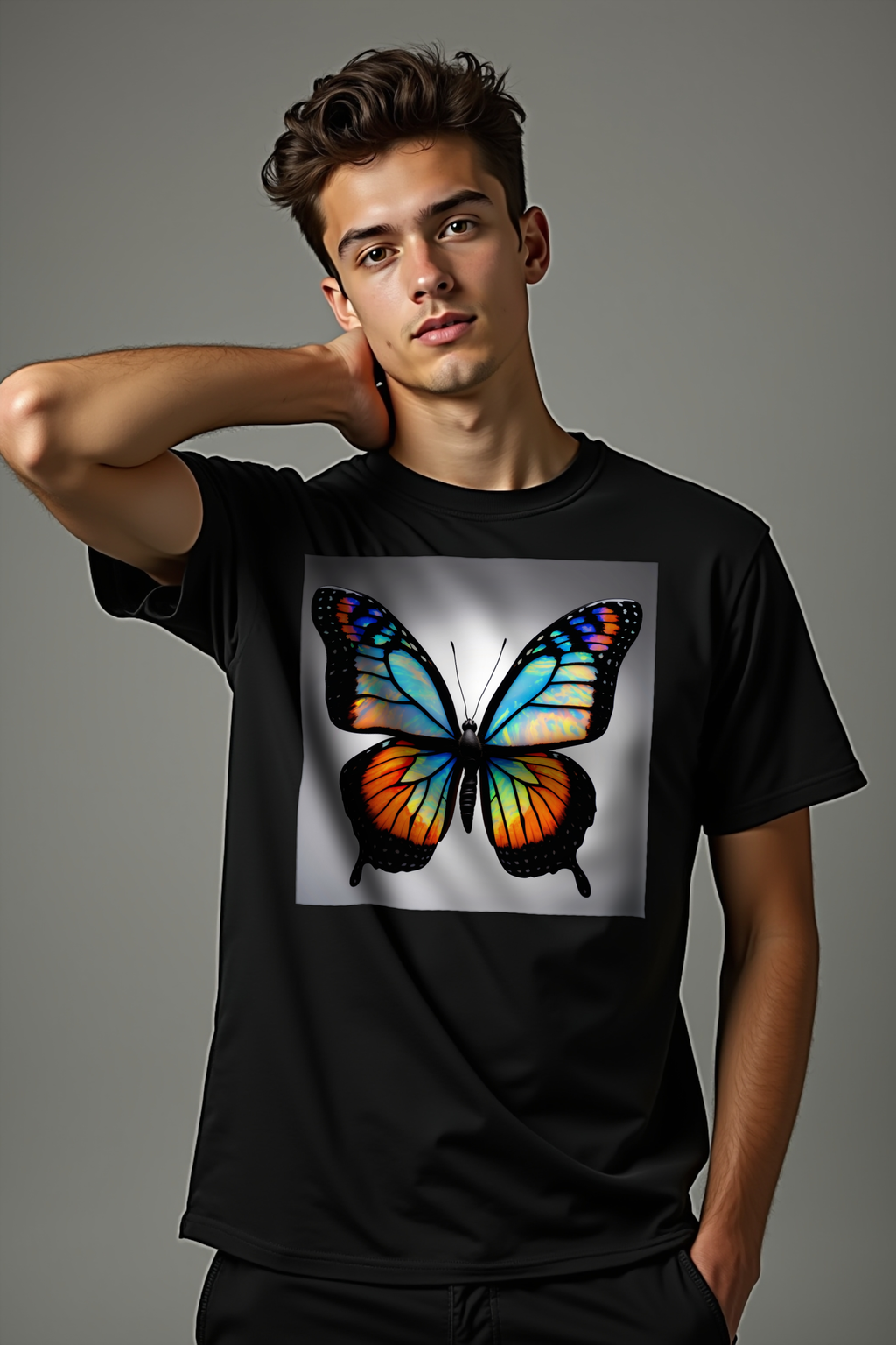 Opal Monarch t-shirt black front