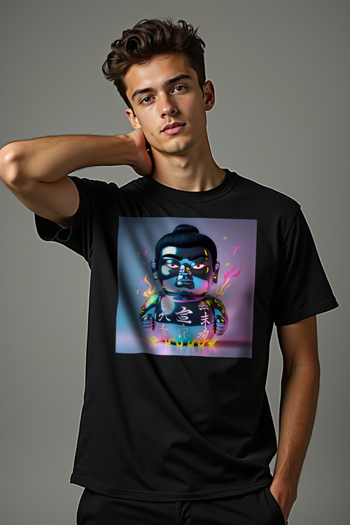 Chrome Daruma t-shirt black front