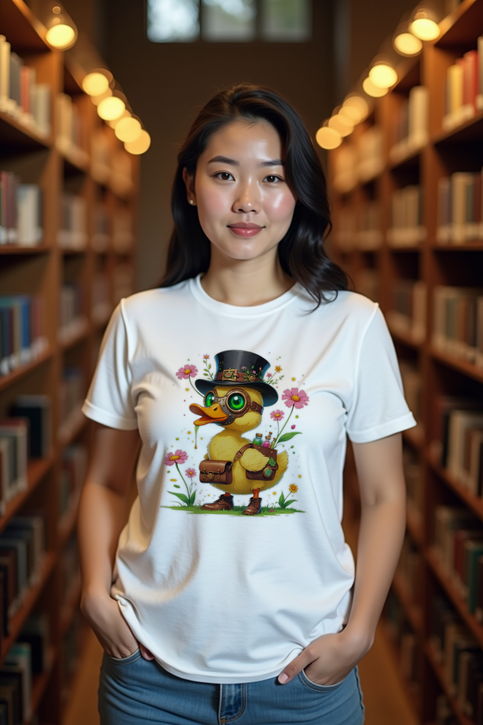 Plague Doctor Duckling T-Shirt - White - Front