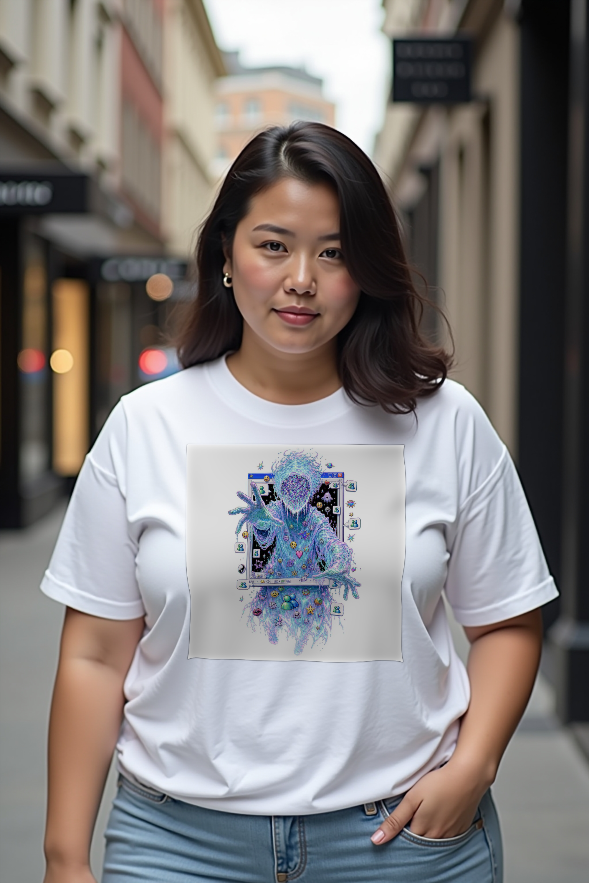 Webcam Ghost t-shirt white front